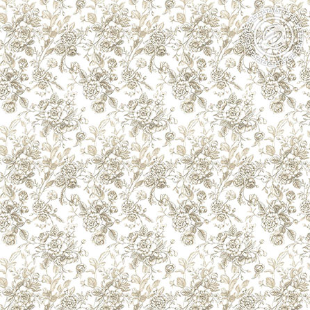 Рогожка верона, цветы. Цвет белый.