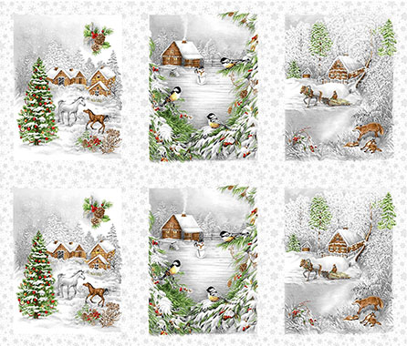 Рогожка студеная пора, новогодний. Цвет белый.