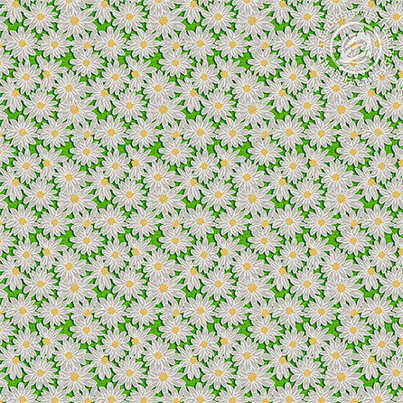 Рогожка рисунок София зелёная, цветы. Цвет зеленый. Вид 1