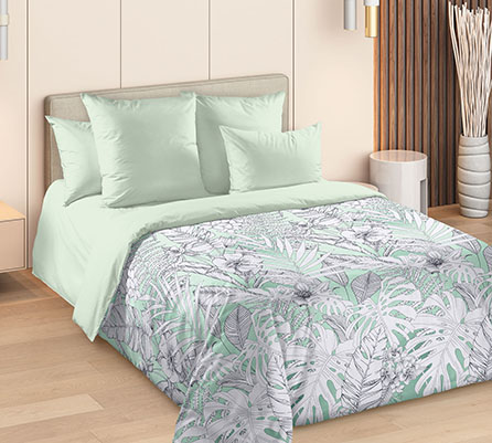 Сатин летний зной 2, листья. Цвет зеленый. Основная