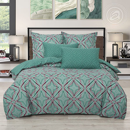 Сатин джон, абстрактный. Цвет зеленый.