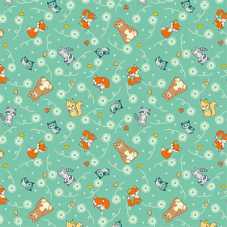 Ситец 21289, тематический. Цвет зеленый. Вид 1