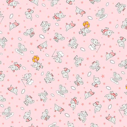 Ситец 29153, тематический. Цвет розовый. Вид 4