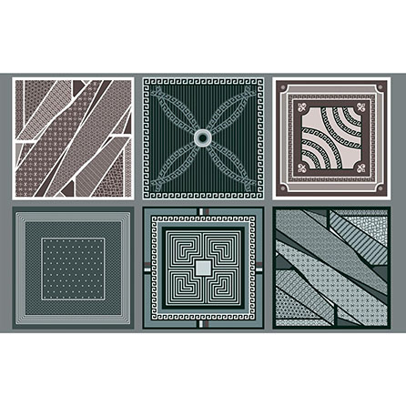 Ситец 29329, орнамент. Цвет зеленый. Вид 2