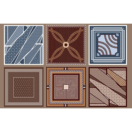 Ситец 29329, орнамент. Цвет коричневый. Вид 1