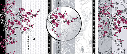 Вафельное полотно азия 1, цветы. Цвет розовый.