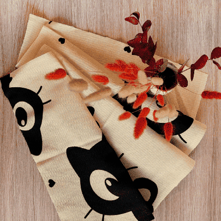 Вафельное полотно 29314, животные. Цвет бежевый.